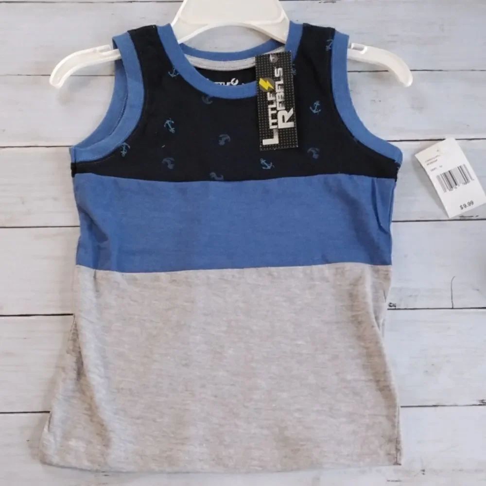 Boys Anchor ⚓ Printed Tank Top Shirt
